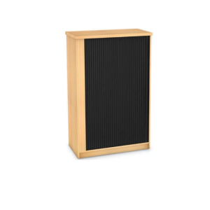 Black Roller Door Cabinet 1500mm